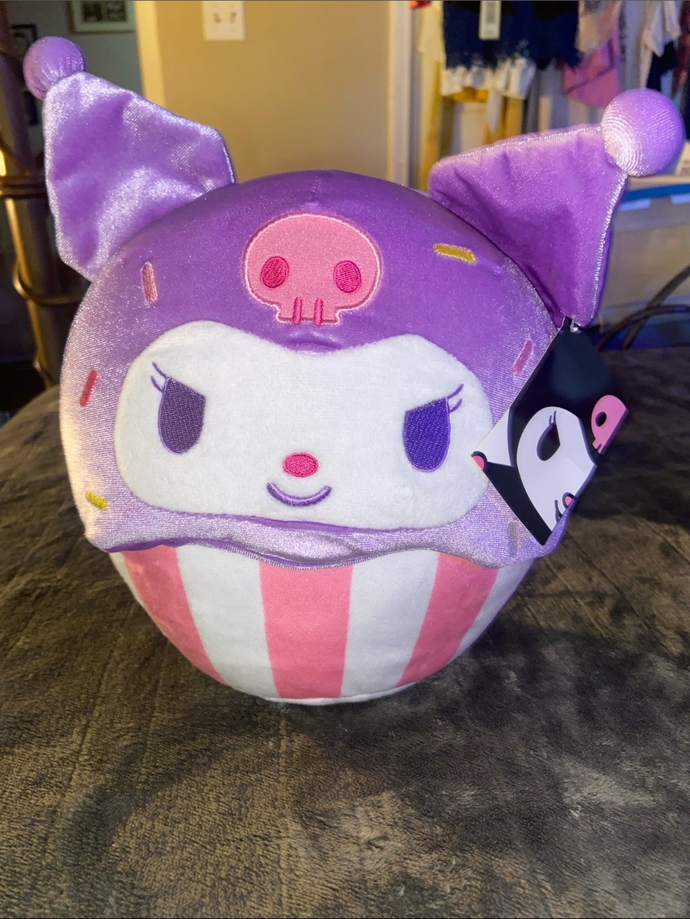 Sanrio Kuromi Cupcake Plush - Purple, Pink & White